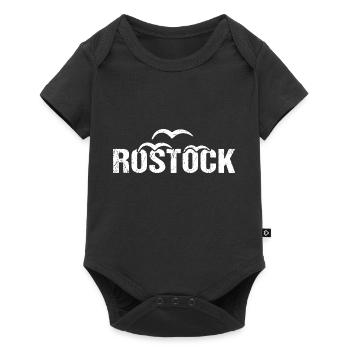 Rostock Ostsee Hansestadt Rostock - Baby Premium Kurzarmbody - Schwarz - Vorne