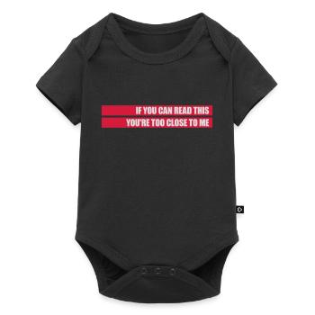 trop près de moi - Body à manches courtes Premium Bébé - noir - Devant