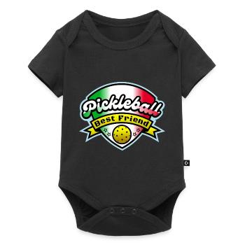 Pickleball - Best Friend - Italy - 2 - Baby Premium short-sleeve bodysuit - black - Front