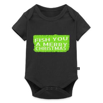 cadeau poisson bateau de pêche amour génial drôle - Body à manches courtes Premium Bébé - noir - Devant