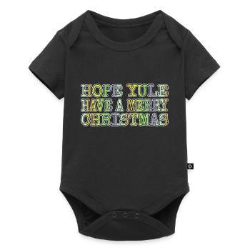 bday animal dinosaurs present statement fairy tail - Baby Premium Kurzarmbody - Schwarz - Vorne