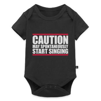 may spontaneously start singing - Baby Premium short-sleeve bodysuit - black - Front