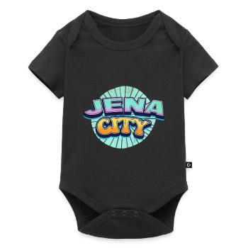 Jena Deutschland Stadt Schrift Pop Art Comic - Baby Premium Kurzarmbody - Schwarz - Vorne