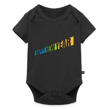 Citation Bonne année - Body à manches courtes Premium Bébé - noir - Devant