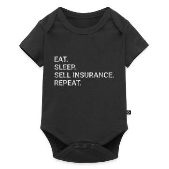 Eat Sleep Sell Insurance Repeat - Baby Premium short-sleeve bodysuit - black - Front