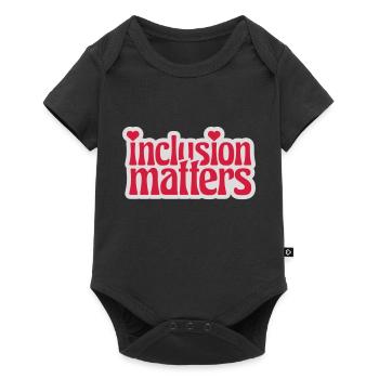 inclusion matters Logo Quote - Baby Premium short-sleeve bodysuit - black - Front