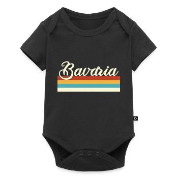 Bavière - Bavière - Allemagne - Rétro - Vintage - Body à manches courtes Premium Bébé - noir - Devant