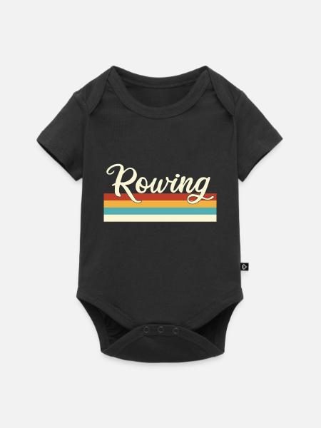 Rowing - Rudern - Ruderer Ruderin Sport Ruderboot - Baby Premium Kurzarmbody - Schwarz