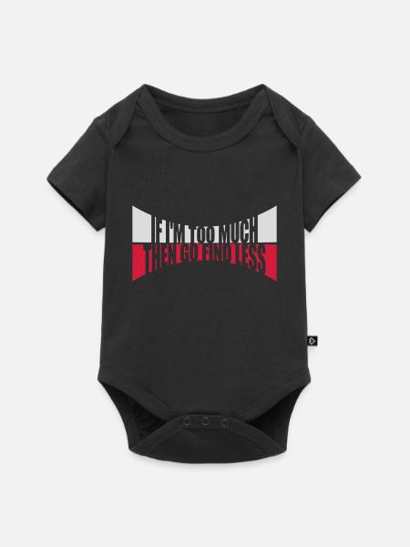 if im too much - Baby Premium Kurzarmbody - Schwarz