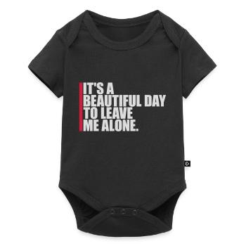 leave me alone day - Baby Premium Kurzarmbody - Schwarz - Vorne