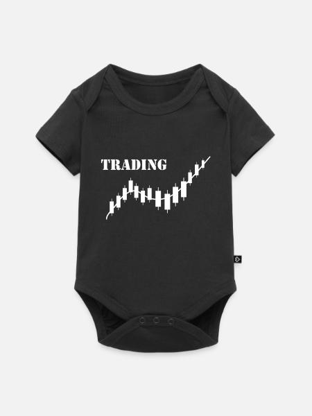 Bitcoin Trading Crypto Aktien - Baby Premium Kurzarmbody - Schwarz