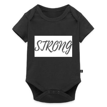 STRONG Schriftzug - Baby Premium Kurzarmbody - Schwarz - Vorne