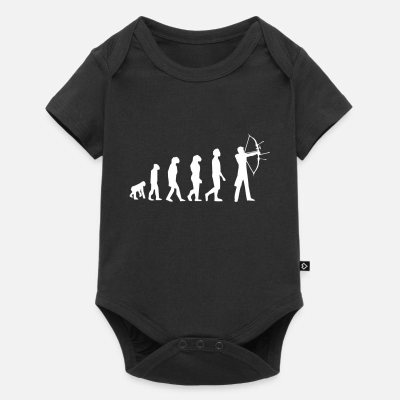 Evolution des Bogenschießens - Baby Premium Kurzarmbody - Schwarz