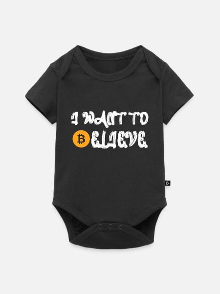 Bitcoin Trading Crypto Aktien - Baby Premium Kurzarmbody - Schwarz