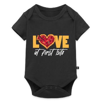 Love At First - Pizza Slices Lover Pizza - Body à manches courtes Premium Bébé - noir - Devant