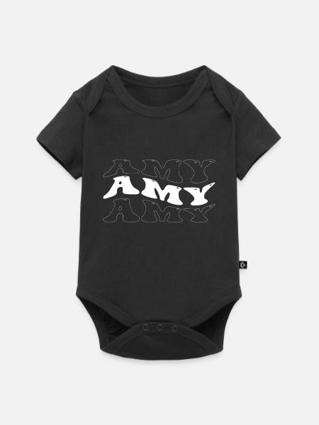 Lustig Amy Groovy 4 Männer Frauen Cool Amy Tie Dye - Baby Premium Kurzarmbody - Schwarz