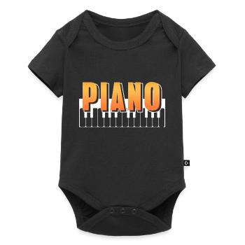 PIANO Awesome Retro Pianist conçoit un t-shirt - Body à manches courtes Premium Bébé - noir - Devant