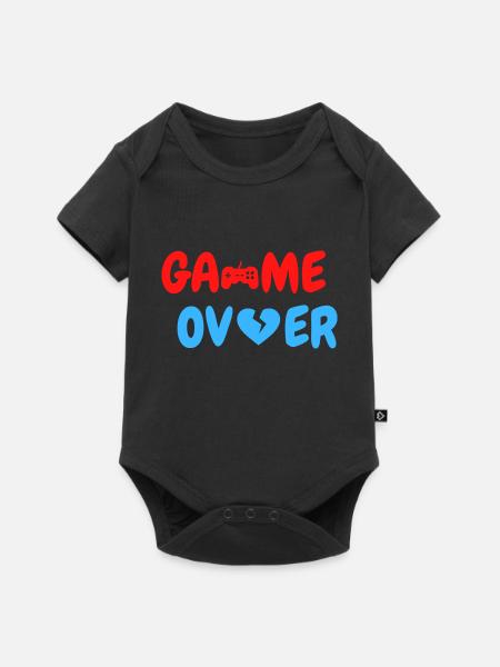 Game Over - Baby Premium Kurzarmbody - Schwarz