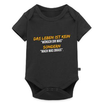 Leben Erfolg Beginnen - Baby Premium Kurzarmbody - Schwarz - Vorne