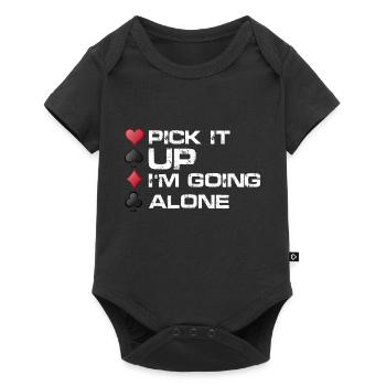 Pick it up I'm going alone | Playing Cards - Baby Premium short-sleeve bodysuit - black - Front