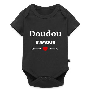 Doudou d'amour - Body à manches courtes Premium Bébé - noir - Devant