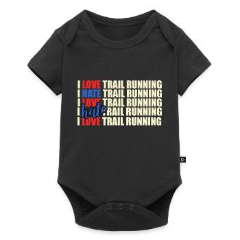 Trail Runner Running Jogging Jogger I Gift - Baby Premium short-sleeve bodysuit - black - Front