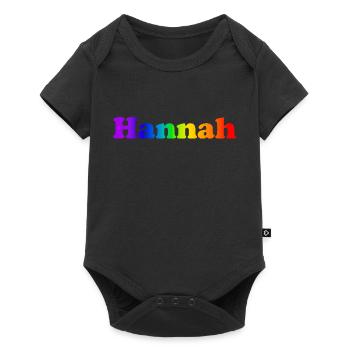 Hannah - Baby Premium Kurzarmbody - Schwarz - Vorne