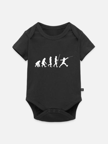 Fechten Kampfsport fencing - Baby Premium Kurzarmbody - Schwarz