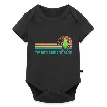 Pickelball Gurke Pickle Schläger Lustig - Baby Premium Kurzarmbody - Schwarz - Vorne