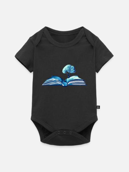 Buch Leser Buchliebhaber Bücher Lesen Geschenk - Baby Premium Kurzarmbody - Schwarz