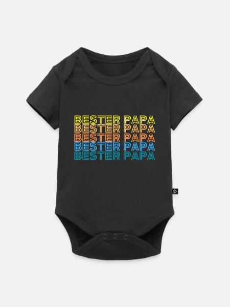 Bester Papa - Baby Premium Kurzarmbody - Schwarz