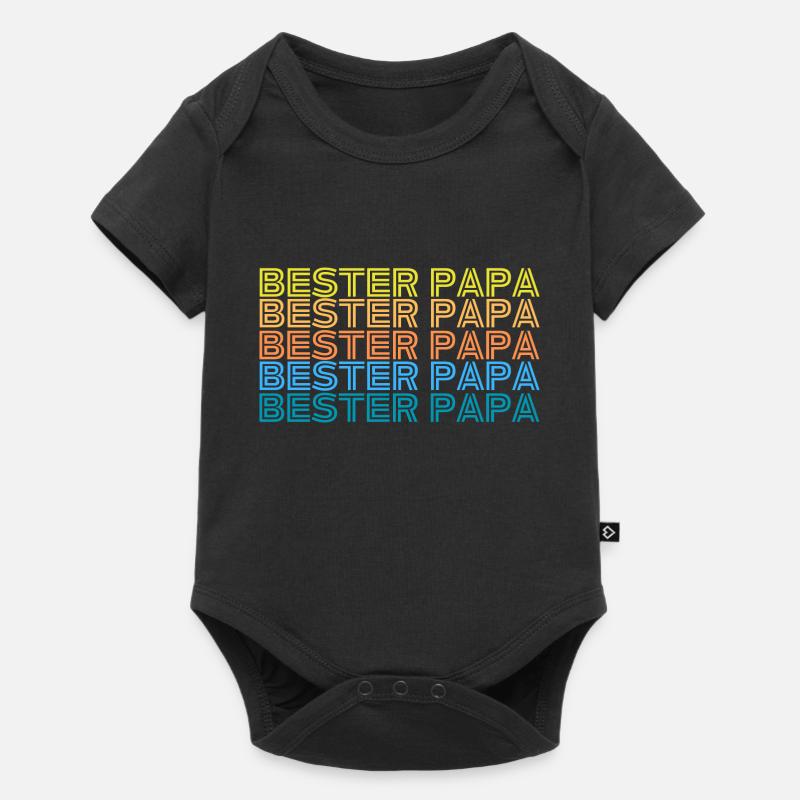 Bester Papa - Baby Premium Kurzarmbody - Schwarz