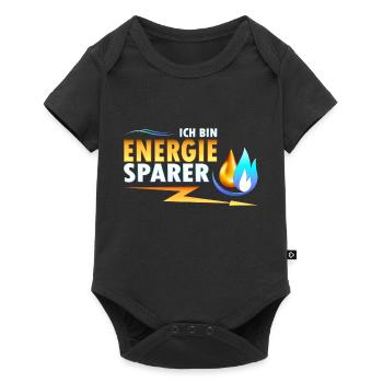 Energiesparer - Baby Premium Kurzarmbody - Schwarz - Vorne