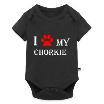 I love my Chorkie I Chihuahuas Yorkshire Terrier - Baby Premium Kurzarmbody - Schwarz - Vorne