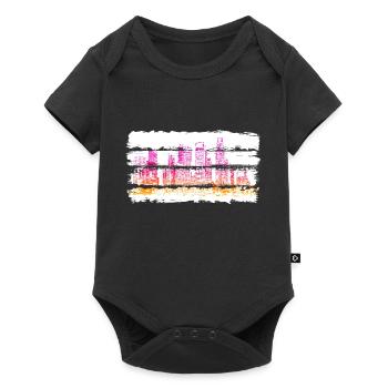 Ville usa illinois america travel états-unis - Body à manches courtes Premium Bébé - noir - Devant