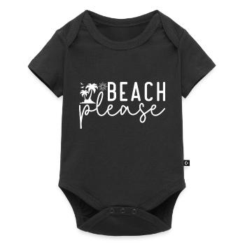 Beach Please, Palm Trees, Beach, Summer, Sea, Holiday - Baby Premium short-sleeve bodysuit - black - Front
