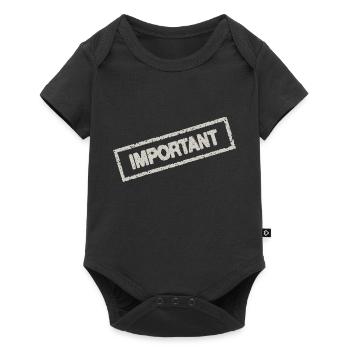 important - Body à manches courtes Premium Bébé - noir - Devant