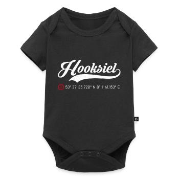 Hooksiel Koordinaten - Baby Premium Kurzarmbody - Schwarz - Vorne