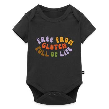 Free from gluten full of life V.2 - Baby Premium Kurzarmbody - Schwarz - Vorne