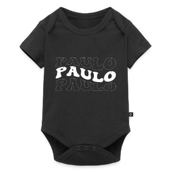 Drôle Paulo Groovy 4 Hommes Femmes Cool Paulo Tie Dye - Body à manches courtes Premium Bébé - noir - Devant