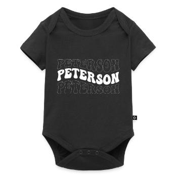 Funny Peterson Groovy 4 Männer Frauen Cool Peterson - Baby Premium Kurzarmbody - Schwarz - Vorne