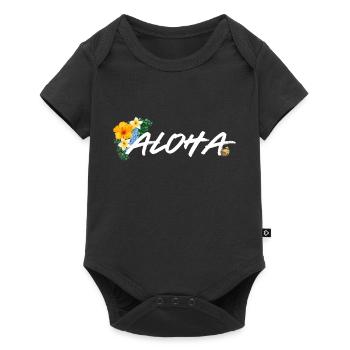 Aloha Watercolor - Baby Premium Kurzarmbody - Schwarz - Vorne