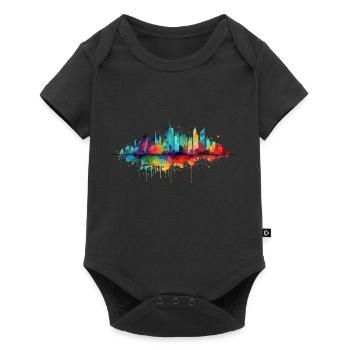 ornate skyline - Baby Premium short-sleeve bodysuit - black - Front