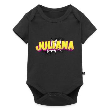 Juliana Nom personnalisé Style bande dessinée Pop Art, - Body à manches courtes Premium Bébé - noir - Devant