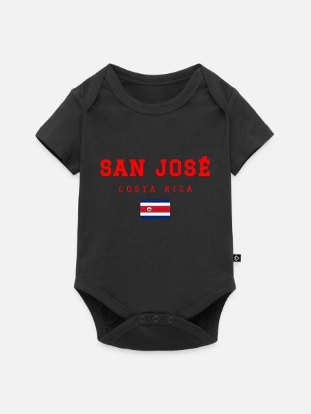 San José Costa Rica - Baby Premium Kurzarmbody - Schwarz