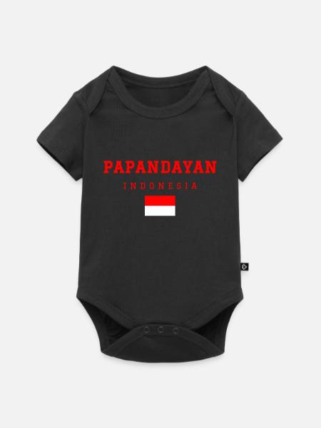 Papandayan Indonesien - Baby Premium Kurzarmbody - Schwarz