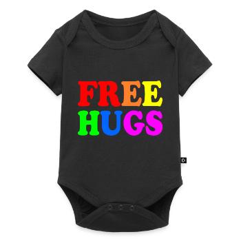 Free hugs - Baby Premium short-sleeve bodysuit - black - Front
