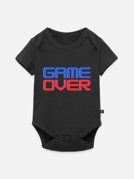 Game Over - Baby Premium Kurzarmbody - Schwarz
