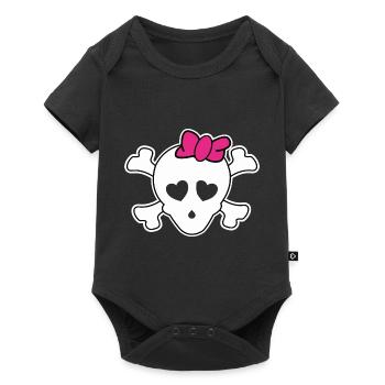 The cool skull design for the pirate - Baby Premium short-sleeve bodysuit - black - Front