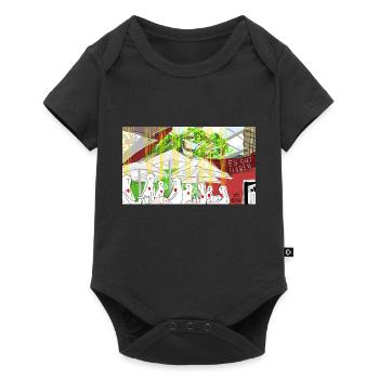 Es gut haben. - Baby Premium Kurzarmbody - Schwarz - Vorne